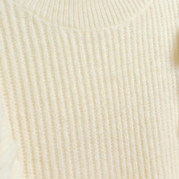 Ruffle Sweater Cream Coquette Boho Soft Women’s Neutral Sweater Small - Picture 5 of 10